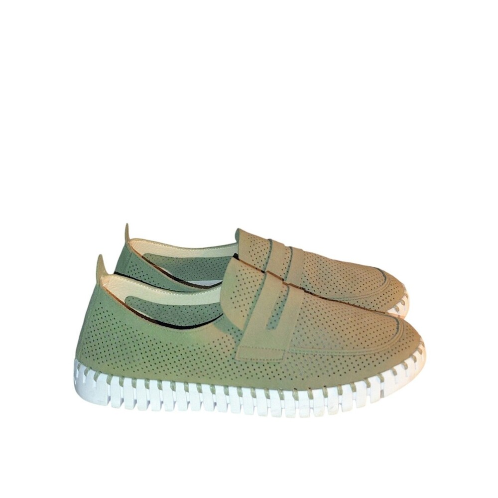 Ilse Jacobsen Womens Tulip Slip On Shoe Size 39 Olive Green Loafer    53